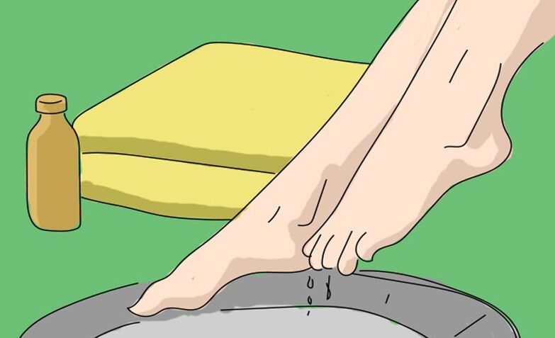 Баня с ябълков оцет при гъбички по краката